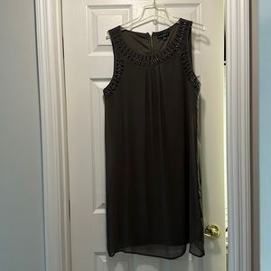 Tribal olive green dress